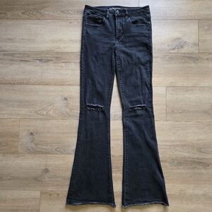American Eagle Outfitters Black High Rise Slim Flare Leg Jeans